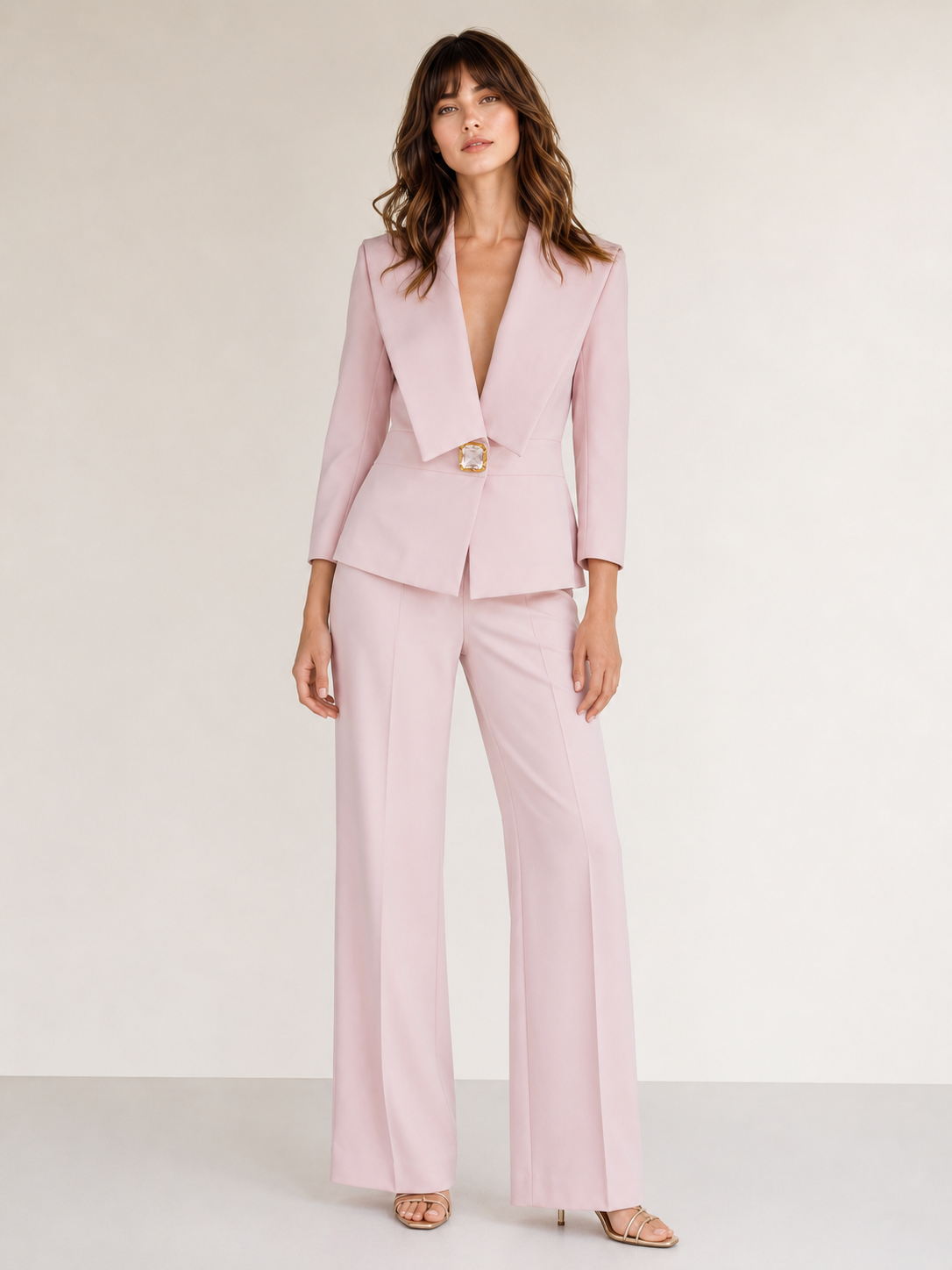 venta ropa mujer al por mayor fabricantes en Italia Daniela Cool Conjunto Blazer rosa